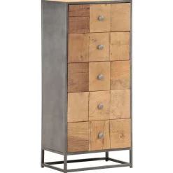 vidaXL Ladekast 45x30x100 cm massief gerecycled hout