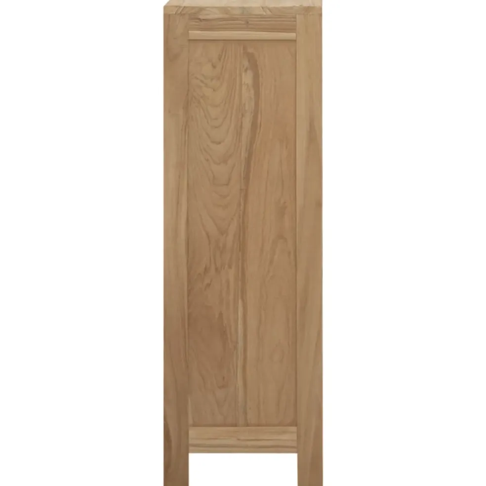 vidaXL Ladekast 30x30x90 cm massief teakhout