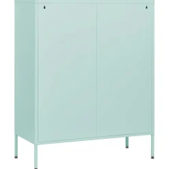 vidaXL Ladekast 80x35x101,5 cm staal mintkleurig