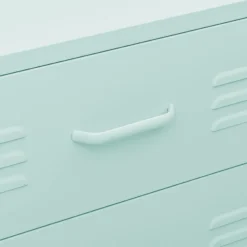 vidaXL Ladekast 80x35x101,5 cm staal mintkleurig
