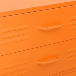 vidaXL Ladekast 80x35x101,5 cm staal oranje