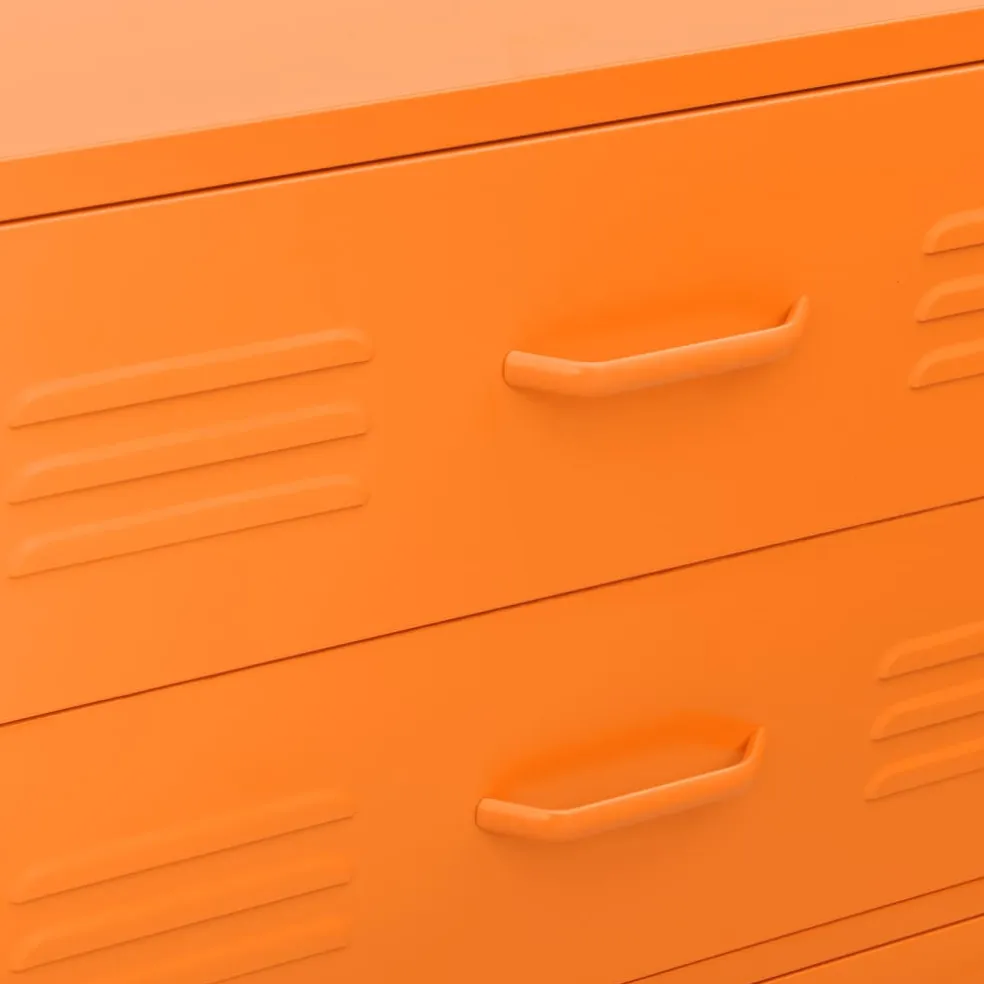 vidaXL Ladekast 80x35x101,5 cm staal oranje