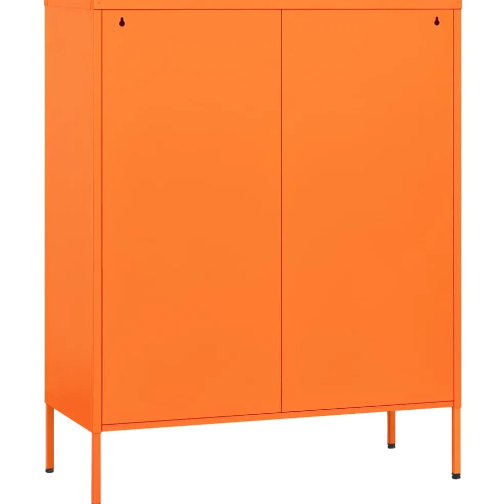 vidaXL Ladekast 80x35x101,5 cm staal oranje