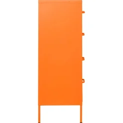 vidaXL Ladekast 80x35x101,5 cm staal oranje