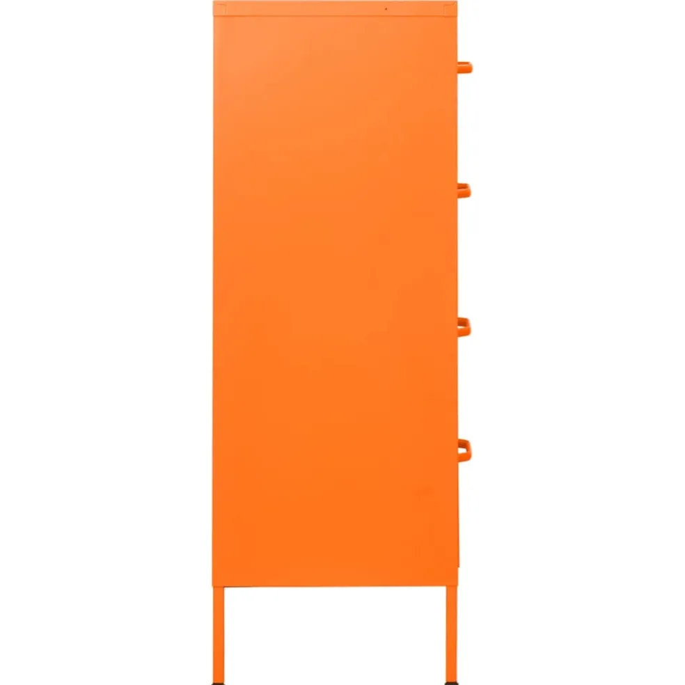 vidaXL Ladekast 80x35x101,5 cm staal oranje