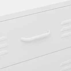 vidaXL Ladekast 80x35x101,5 cm staal wit