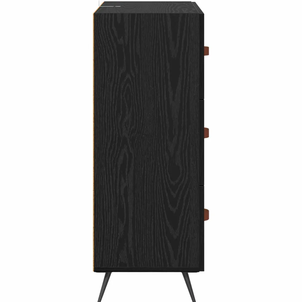vidaXL Ladekast Zwarte Eik 69,5 x 34 x 90 cm Geconstrueerd hout