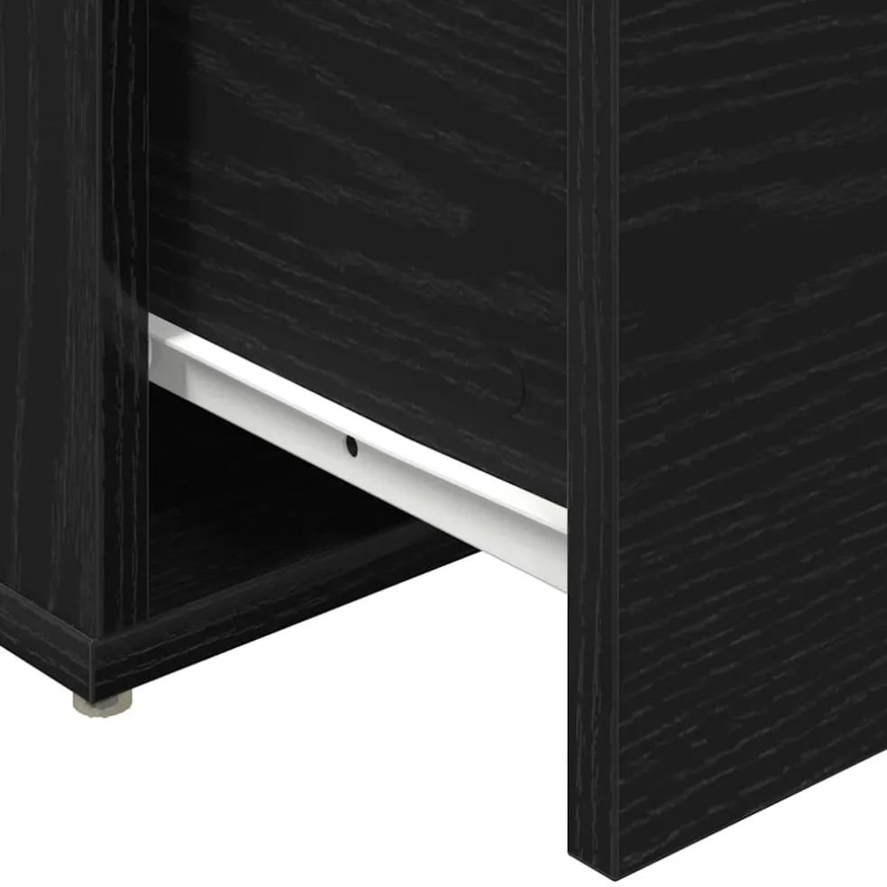 vidaXL Ladekast Zwart Eiken 40,5 x 40 x 40 cm Bewerkt hout