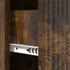 vidaXL Ladenkast Gerookt eiken 33 x 34,5 x 89,5 cm Bewerkt hout
