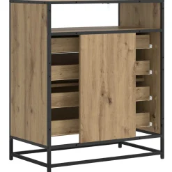 vidaXL Ladenkast 4-Lade Artisanaal eiken 70 x 41 x 83,5 cm