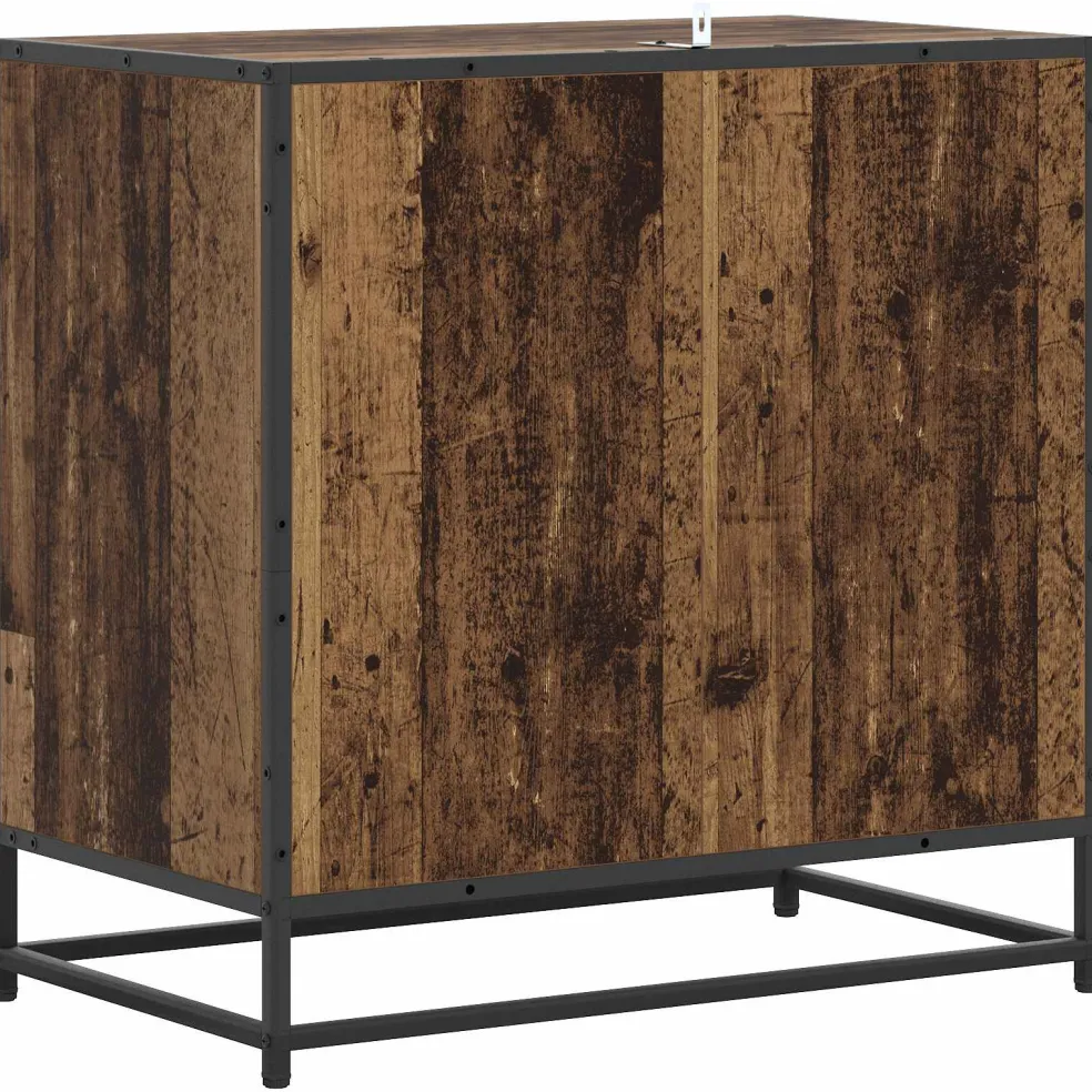 vidaXL Ladenkast 3-Lade Oud hout 70 x 41 x 70 cm Bewerkt hout
