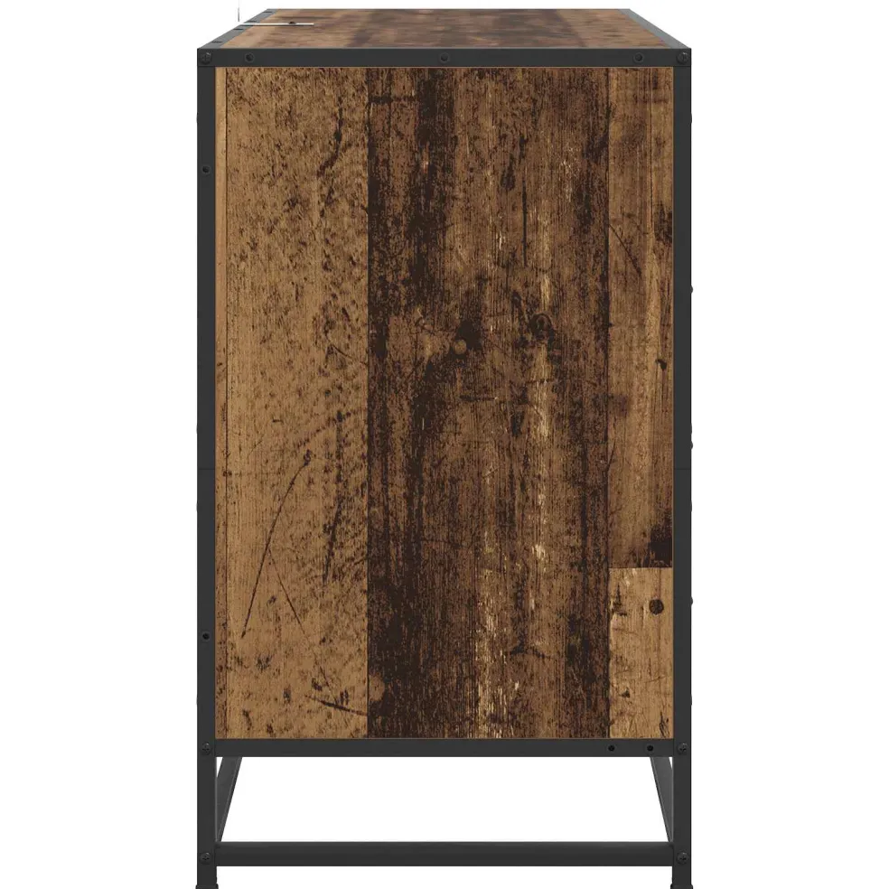 vidaXL Ladenkast 3-Lade Oud hout 70 x 41 x 70 cm Bewerkt hout