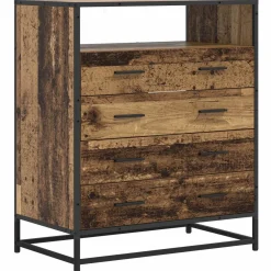 vidaXL Ladenkast 4-Lade Oud hout 70 x 41 x 83,5 cm Bewerkt hout
