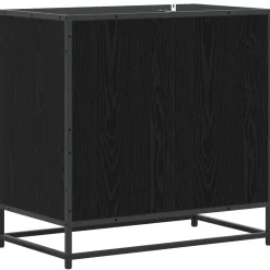 vidaXL Ladenkast 3-Lade Zwart eiken 70 x 41 x 70 cm Bewerkt hout