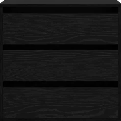 vidaXL Ladenkast 3-Lade Zwart 61 x 41 x 58 cm Bewerkt hout