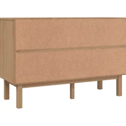 vidaXL Ladenkast OTTA Zwart 111 x 43 x 73,5 cm Massief grenenhout