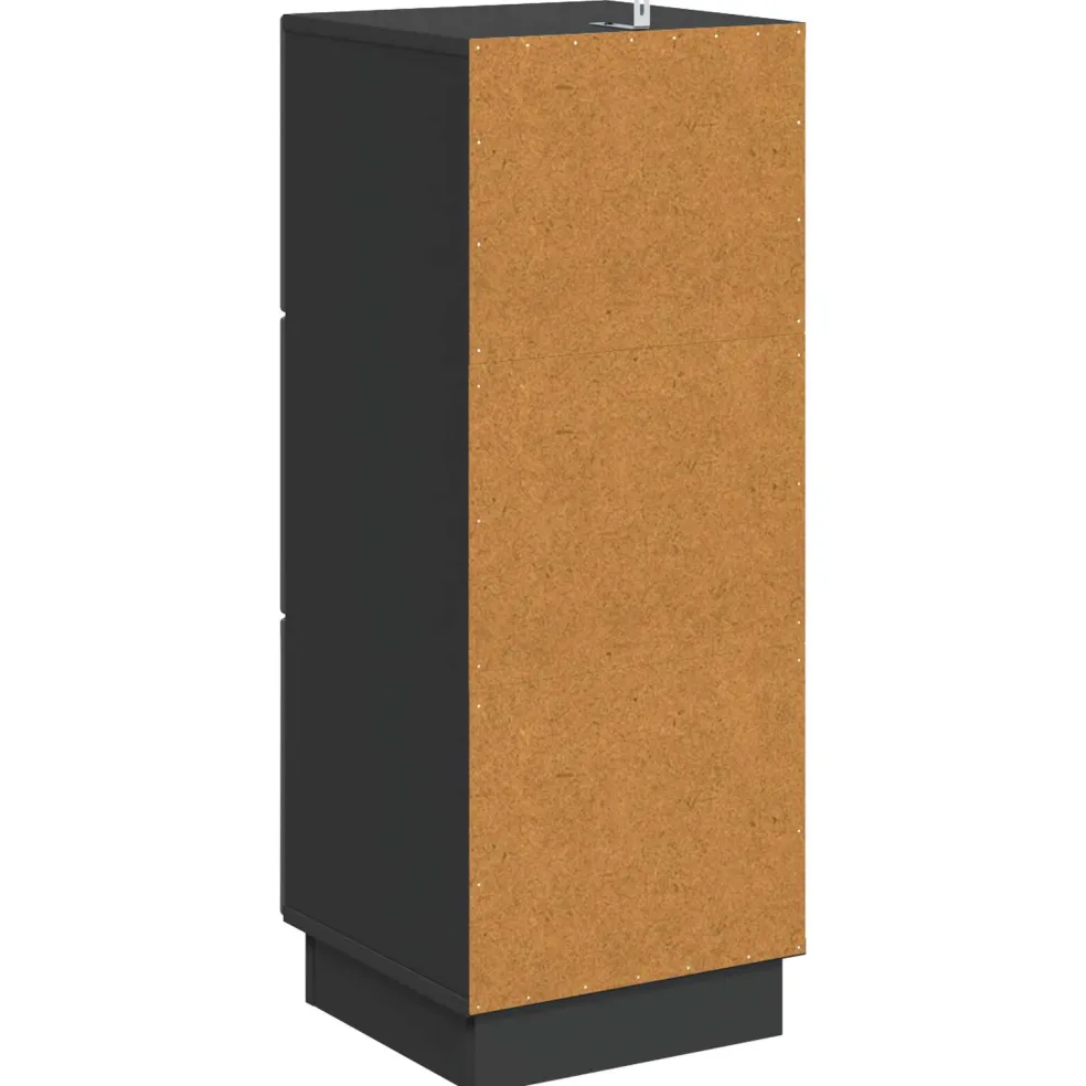vidaXL Ladenkast 33 x 34,5 x 87 cm Bewerkt hout Zwart