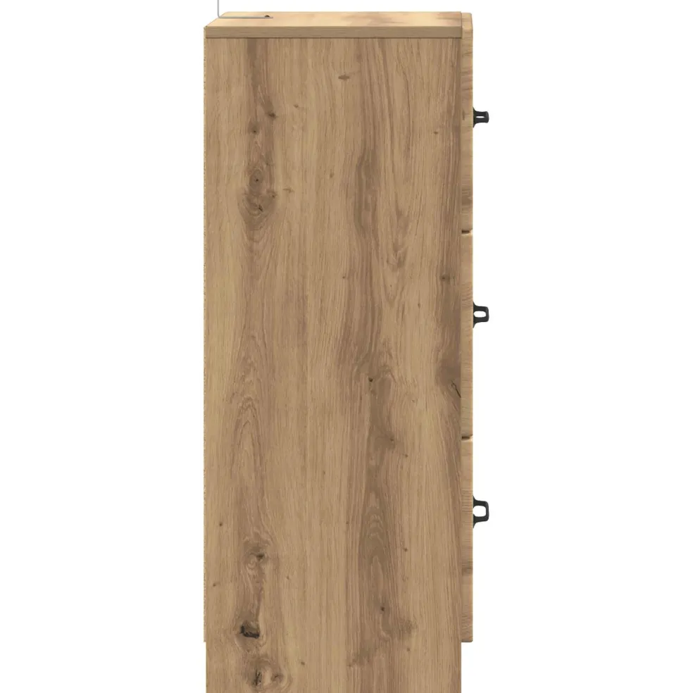 vidaXL Ladenkast 33 x 34,5 x 87 cm Bewerkt hout Artisanaal eiken