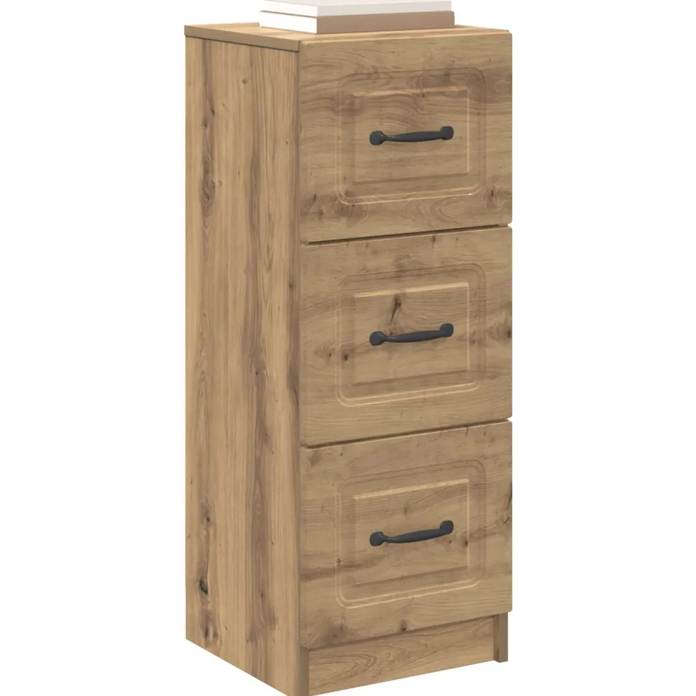 vidaXL Ladenkast 33 x 34,5 x 87 cm Bewerkt hout Artisanaal eiken