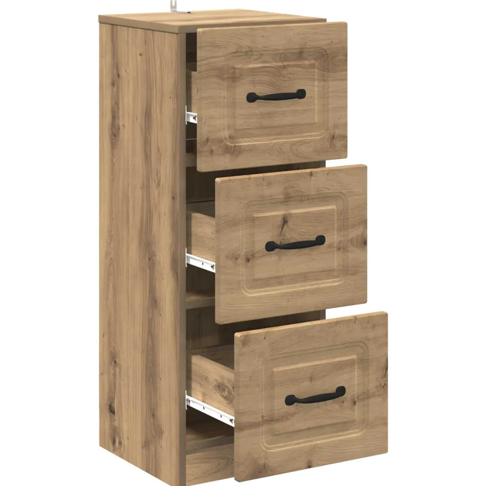 vidaXL Ladenkast 33 x 34,5 x 87 cm Bewerkt hout Artisanaal eiken