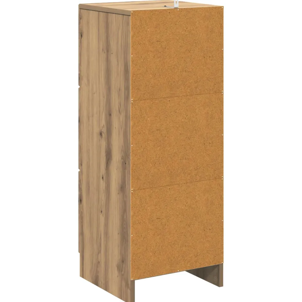 vidaXL Ladenkast 33 x 34,5 x 87 cm Bewerkt hout Artisanaal eiken