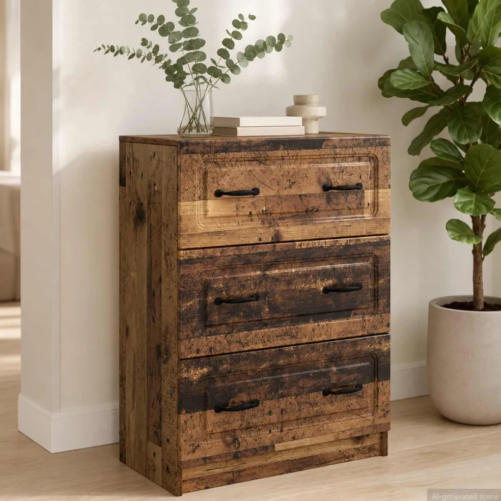 vidaXL Ladenkast 66 x 34,5 x 87 cm Bewerkt hout Oud hout