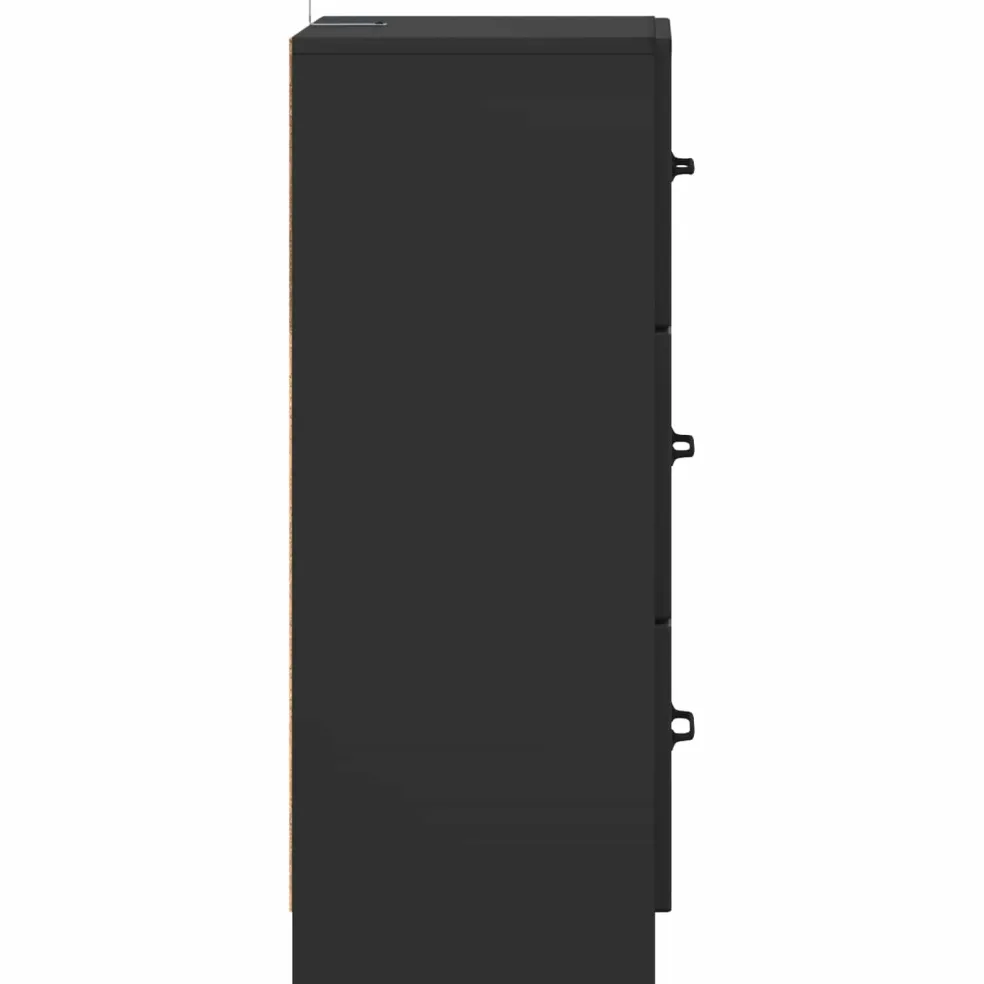 vidaXL Ladenkast Zwart 33 x 34,5 x 87 cm Bewerkt hout