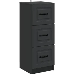 vidaXL Ladenkast Zwart 33 x 34,5 x 87 cm Bewerkt hout
