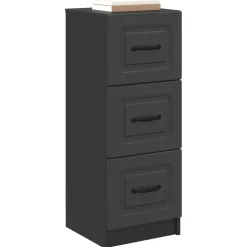 vidaXL Ladenkast Zwart 33 x 34,5 x 87 cm Bewerkt hout
