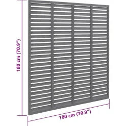 vidaXL Lamellenhek 180x180 cm HKC grijs