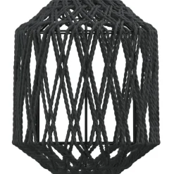 vidaXL Lampenkap Ø23x28 cm ijzer en papier zwart