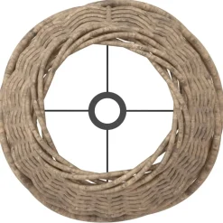 vidaXL Lampenkap Ø15x12 cm wicker bruin
