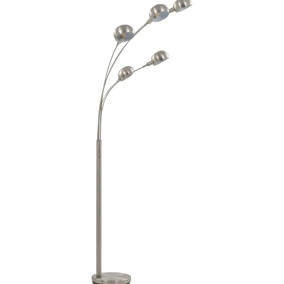 vidaXL Lamp staand 5xE14 200 cm zilverkleurig