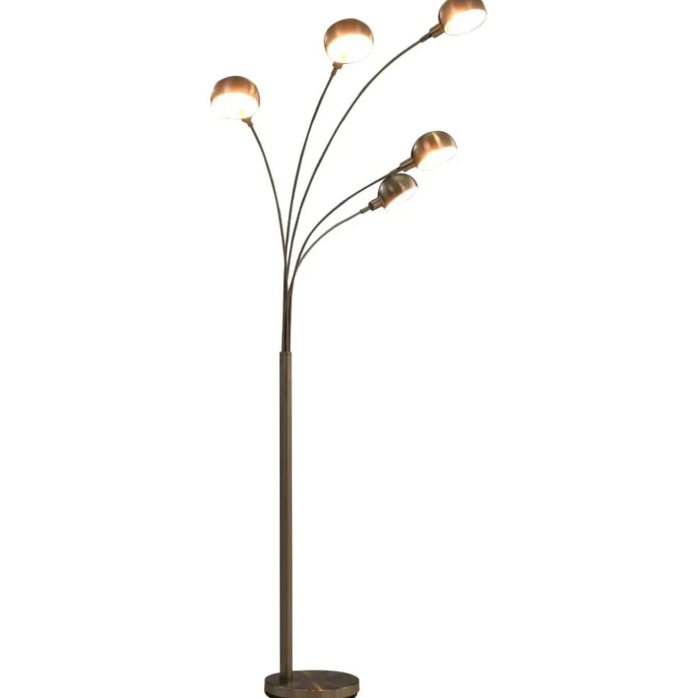 vidaXL Lamp staand 5xE14 200 cm zilverkleurig