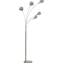 vidaXL Lamp staand 5xE14 200 cm zilverkleurig