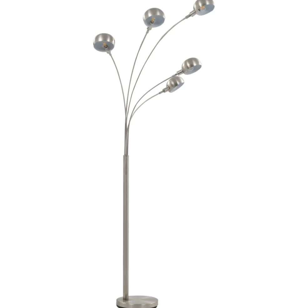 vidaXL Lamp staand 5xE14 200 cm zilverkleurig