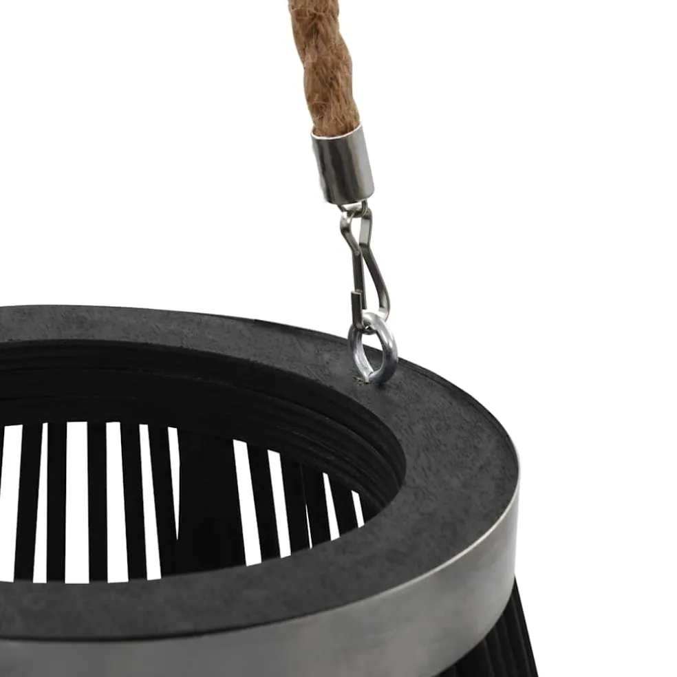 vidaXL Lantaarnhouder hangend 95 cm bamboe zwart