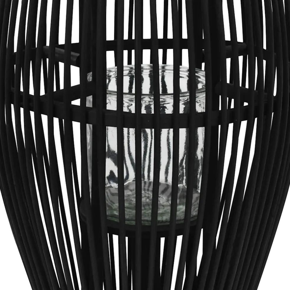 vidaXL Lantaarnhouder hangend 95 cm bamboe zwart