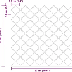 vidaXL Lanturn Tegel 10 st Grijs 27 x 27 cm Polyurethaan en PET