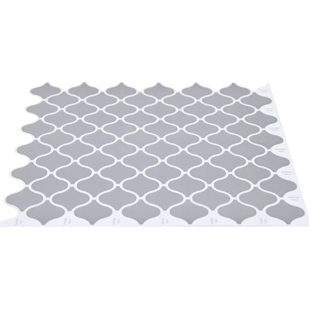 vidaXL Lanturn Tegel 10 st Grijs 27 x 27 cm Polyurethaan en PET