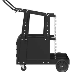 vidaXL Laswagen Zwart 91 x 47 x 96 cm Staal