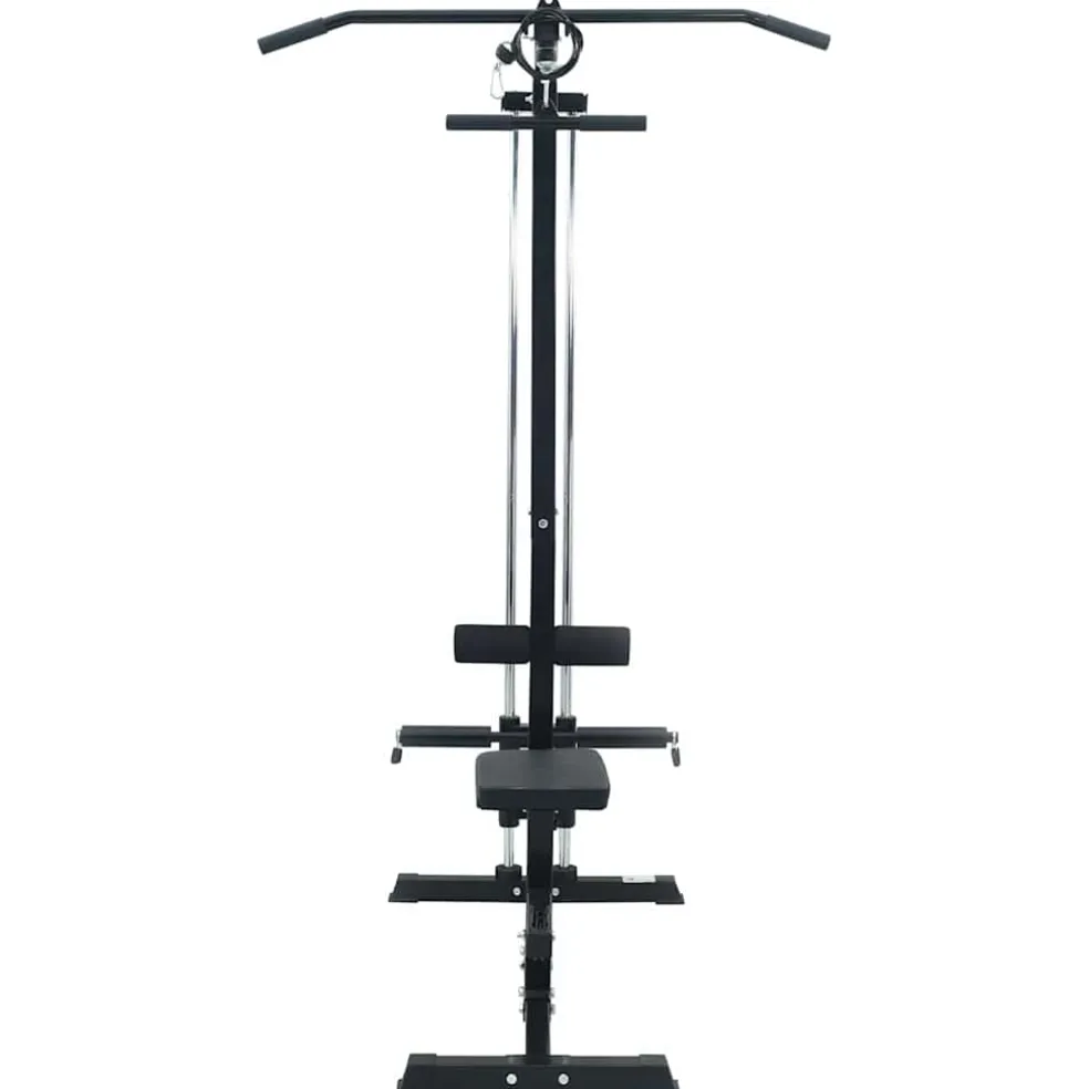 vidaXL Lat pulldown machine Zwart 110 x 70 x 187 cm Gepoedercoat staal