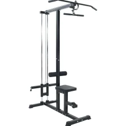 vidaXL Lat pulldown machine Zwart 110 x 70 x 187 cm Gepoedercoat staal