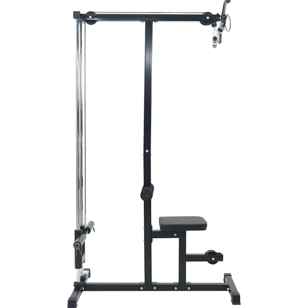 vidaXL Lat pulldown machine Zwart 110 x 70 x 187 cm Gepoedercoat staal