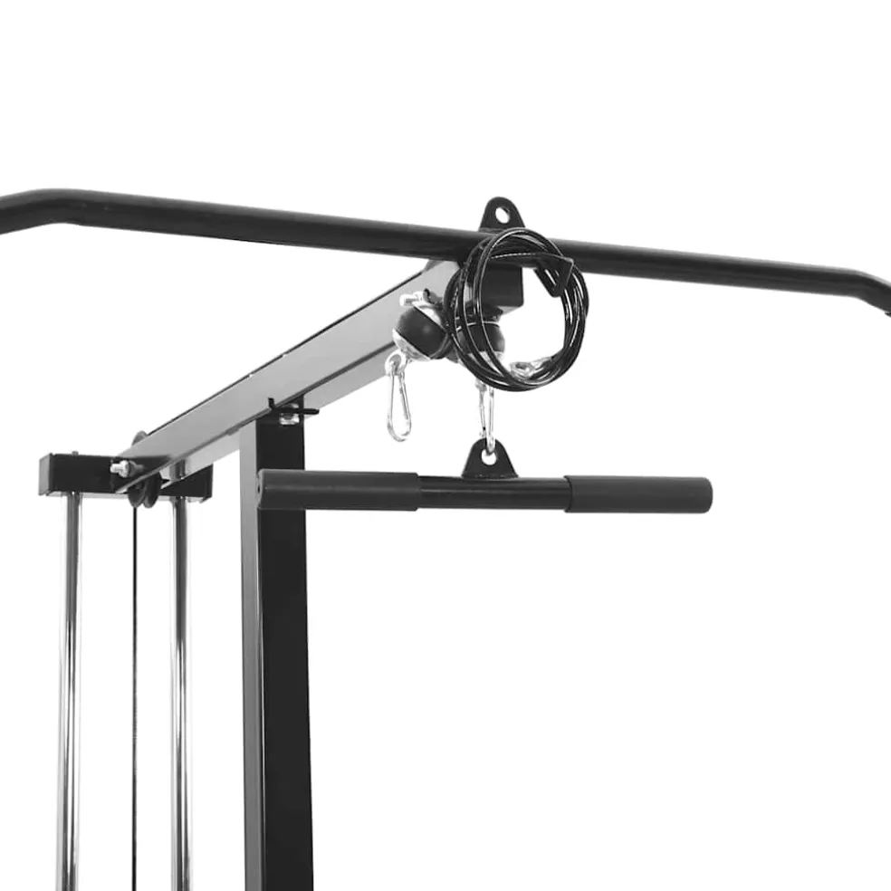 vidaXL Lat pulldown machine Zwart 110 x 70 x 187 cm Gepoedercoat staal