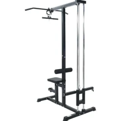 vidaXL Lat pulldown machine Zwart 110 x 70 x 187 cm Gepoedercoat staal
