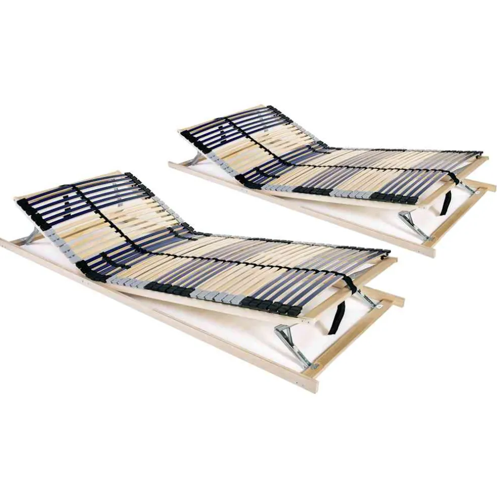 vidaXL Lattenbodems 2 st met 42 latten 7 zones 70x200 cm