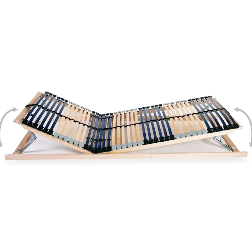 vidaXL Lattenbodems 2 st met 42 latten 7 zones 70x200 cm