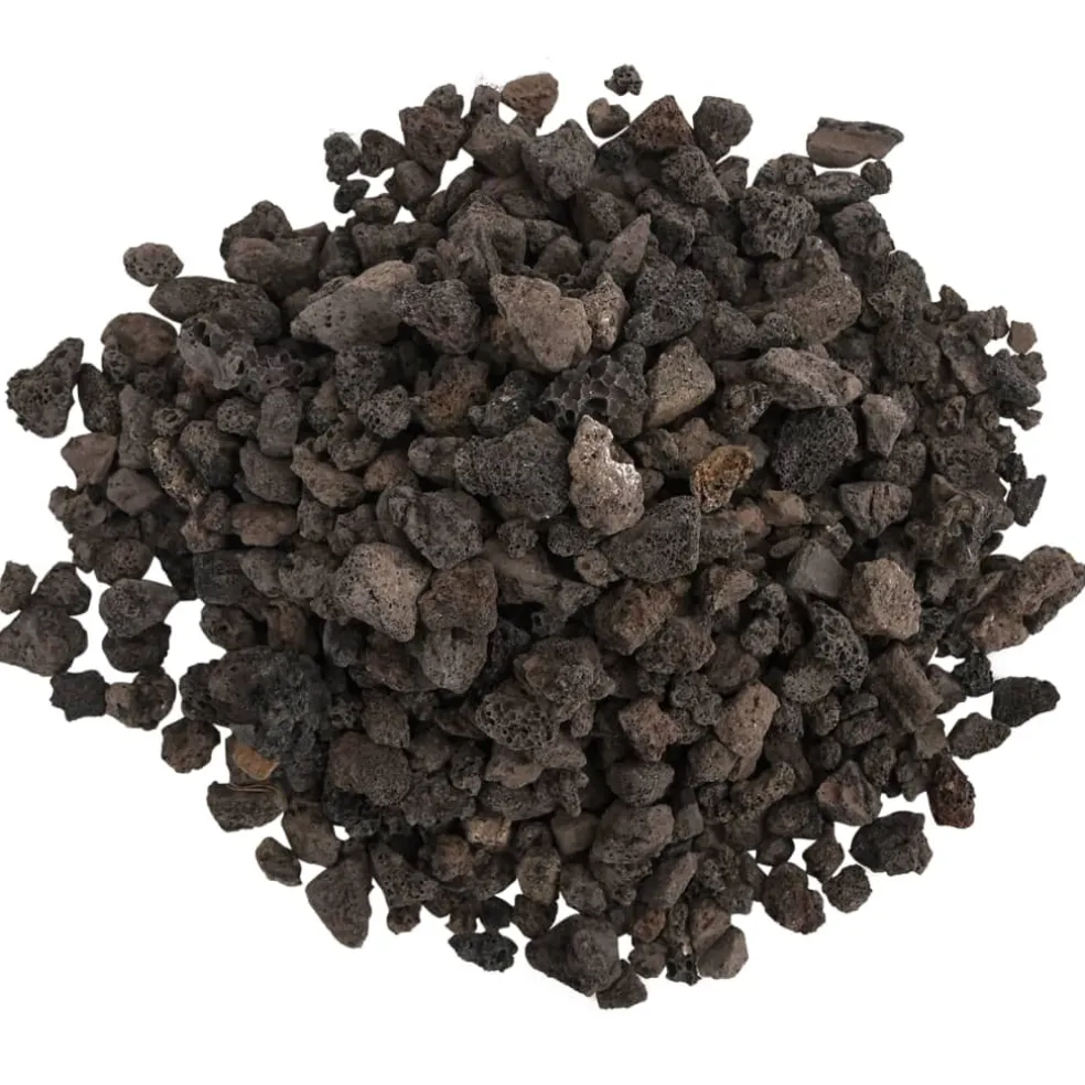 vidaXL Lavastenen 10 kg 1-2 cm zwart