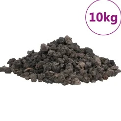 vidaXL Lavastenen 10 kg 1-2 cm zwart